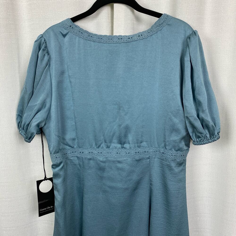 Revolve Privacy Please Blue Reagan Babydoll Mini Dress Sz.XL NWT - Picture 13 of 16
